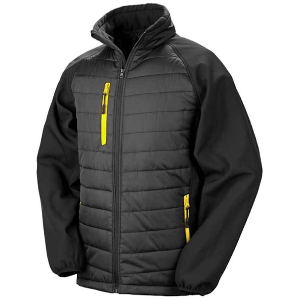 Result Genuine Recycled Unisex Vadderad Compassjacka för Vuxna 4XL Black/Yellow 4XL