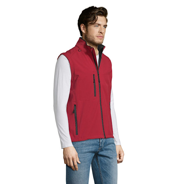 SOLS Herr Rallye Soft Shell Bodywarmer Jacka M Röd Red M