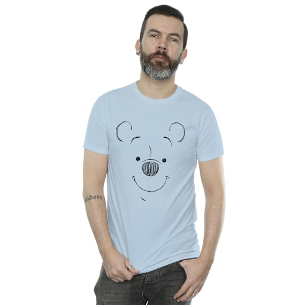 Disney Herr Winnie The Pooh Winnie The Pooh Face T-Shirt XXL Ba Baby Blue XXL