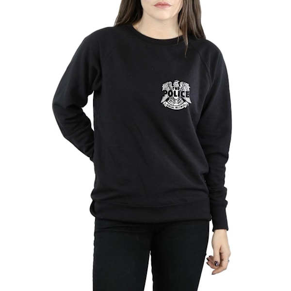 The Police Womens/Ladies Illegal Records Eagle Chest Sweatshirt Black S
