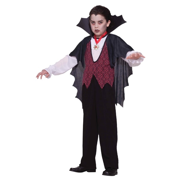 Bristol Novelty Mens Vampire Costume 5-6 år Svart/Röd/Vit Black/Red/White 5-6 Years