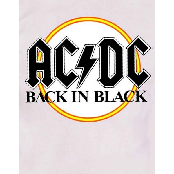 AC/DC Unisex Vuxen Back In Black T-Shirt XL Vit White XL