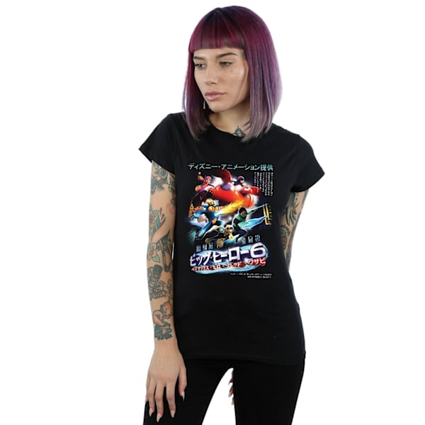 Disney Dam/Kvinnor Big Hero 6 Anime Cover Bomull T-shirt M Svart Black M