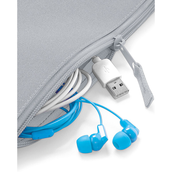 Bagbase Grab Zip Pocket Pouch Bag One Size Light Grey Light Grey One Size