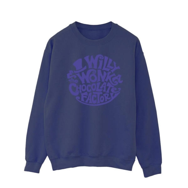 Willy Wonka & The Chocolate Factory Herr Sweatshirt med tryckt logotyp Navy Blue XL