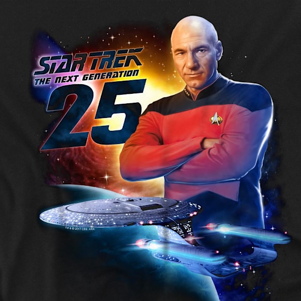 Star Trek Herr The Next Generation 25 T-Shirt XXL Svart Black XXL