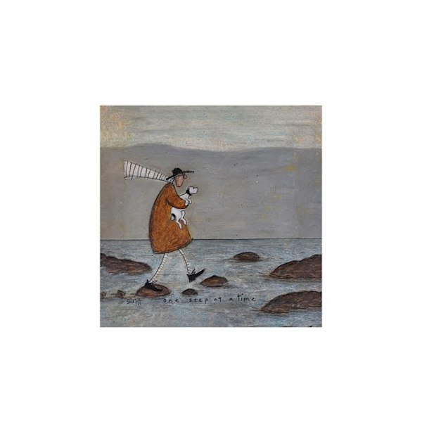 Sam Toft One Step At A Time Print 30cm x 30cm Grå/Brun Grey/Brown 30cm x 30cm