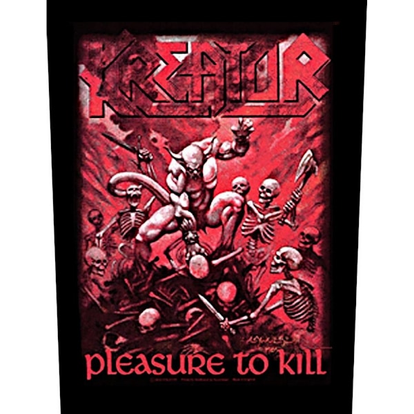 Kreator Pleasure To Kill Patch One Size Svart/Röd Black/Red One Size