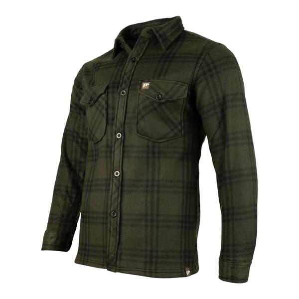 Jack Pyke Herr Rutig Polarfleece Skjorta S Grön Green S