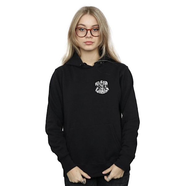 The Police Womens/Ladies Illegal Records Eagle Chest Hoodie S B Black S