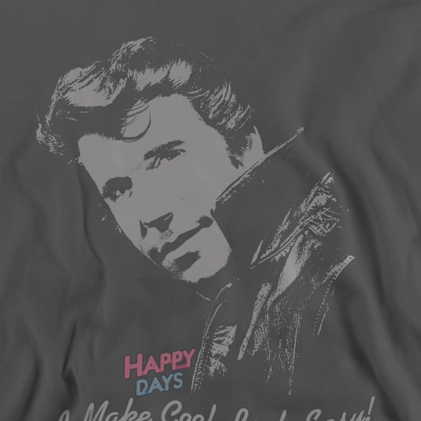 Happy Days Unisex Vuxen Cool The Fonz Sweatshirt L Charcoal Charcoal L