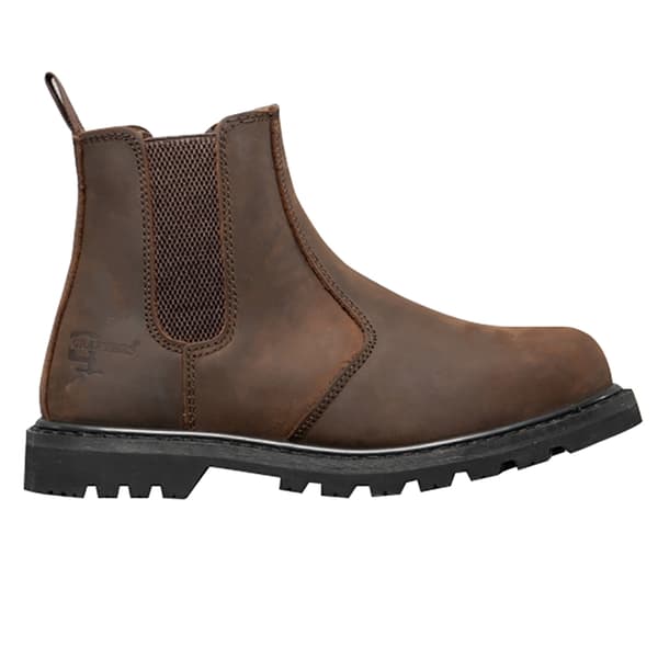 Grafters Säkerhets Chelsea Boots för Herr 7 UK Brun Brown 7 UK