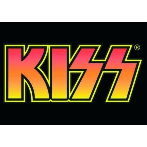 Kiss Logotyp Vykort One Size Svart/Gul/Rosa Black/Yellow/Pink One Size