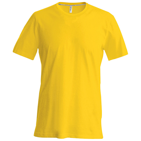 Kariban Herr Slim Fit Kortärmad Rundhalsad T-shirt L Gul Yellow L