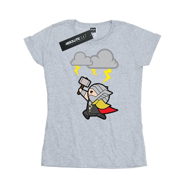 Marvel Dam/Kvinnor Kawaii Thor God Of Thunder Bomull T-Shirt Sports Grey XXL