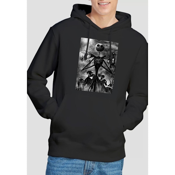 The Nightmare Before Christmas Herr Jack Skellington Regn Hoodie Black M