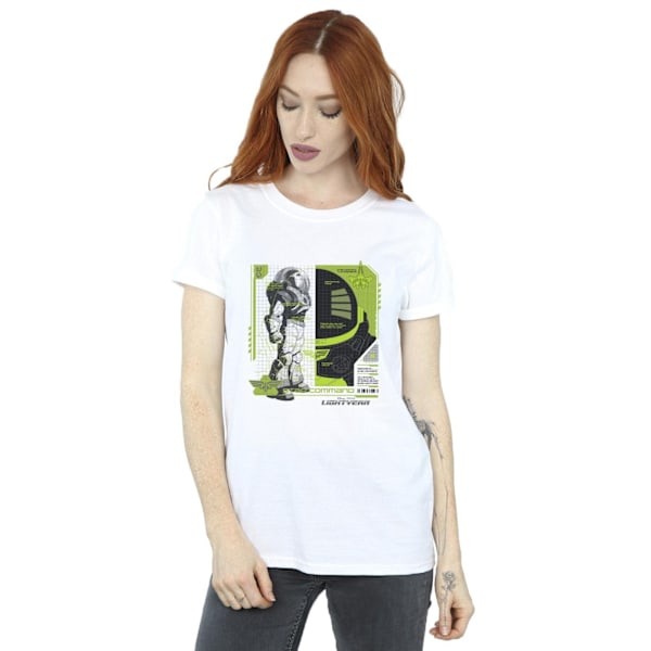 Disney Dam Lightyear Buzz Tech Panel Bomull Boyfriend White XXL