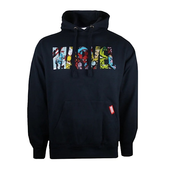 Marvel Herrkaraktärer Logotyp Hoodie XL Marinblå Navy XL