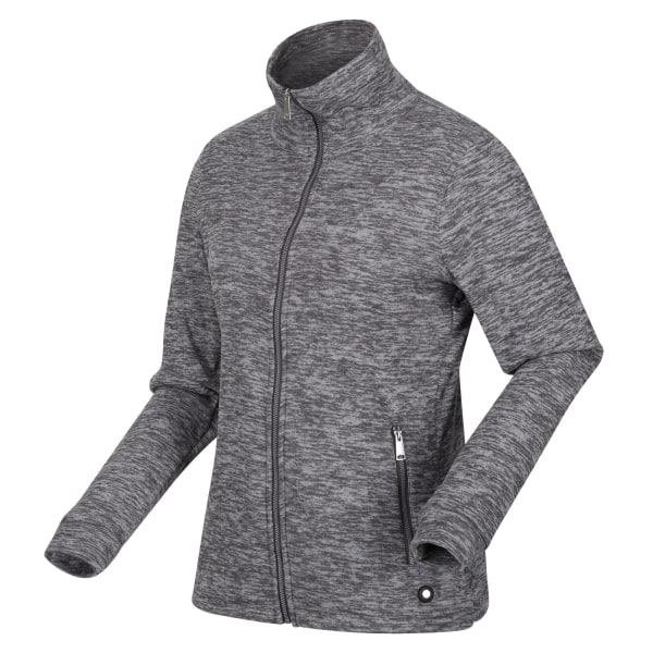 Regatta Womens/Ladies Azaelia Marl Full Zip Fleece Jacket 10 UK Dark Grey 10 UK