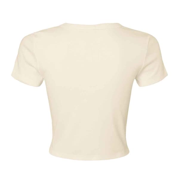 Bella + Canvas Dam/Dam Micro-Rib Crop Top XS Solid Natura Solid Natural Blend XS