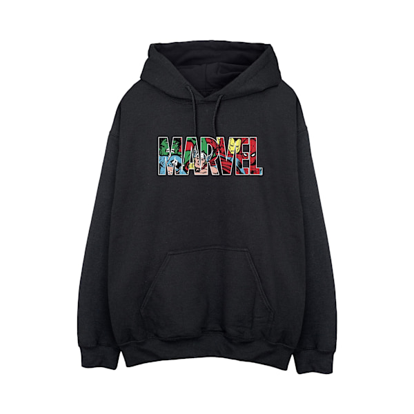 Marvel Comics Dam/Kvinnor Infill Logo Hoodie L Svart Black L