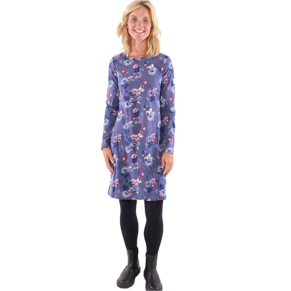 Lazy Jacks Dam/Flickor Fleur Tryck Långärmad T-Sh Purple 10 UK