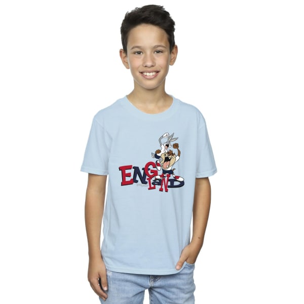 Looney Tunes Boys Bugs & Taz England T-shirt 7-8 år Baby Blu Baby Blue 7-8 Years