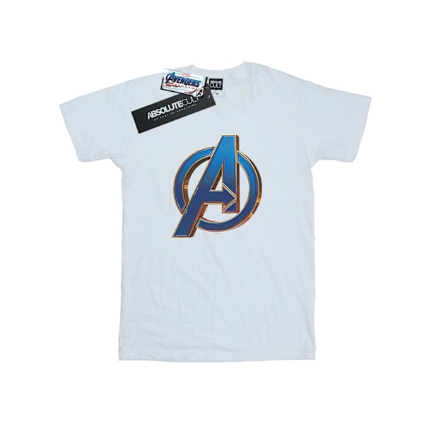 Marvel Girls Avengers Endgame Heroic Logo Bomull T-shirt 9-11 år White 9-11 Years