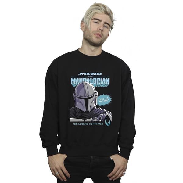 Star Wars The Mandalorian Herr Mando Comic Cover Sweatshirt S B Black S