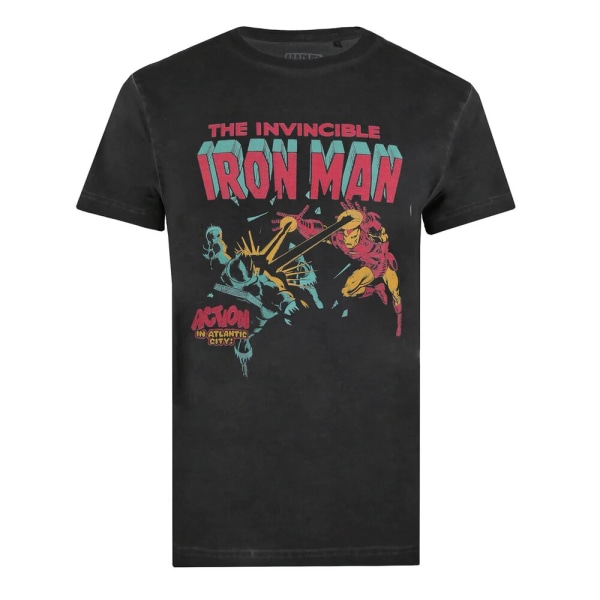 Iron Man Blast T-shirt för män L Vintage Svart Vintage Black L