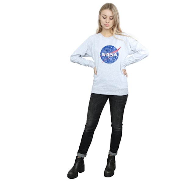 NASA Dam/Damer Insignia Distressed Sweatshirt XXL Heather G Heather Grey XXL