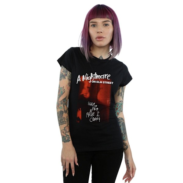 A Nightmare On Elm Street Dam/Damer Här Kommer Jag Bomull T-Shirt Black S