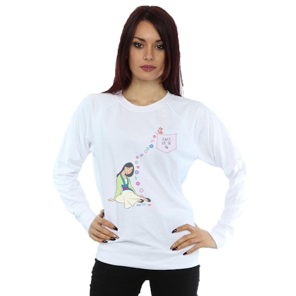 Disney Dam/Kvinnor Mulan Alltid Här För Dig Sweatshirt XL Vit White XL