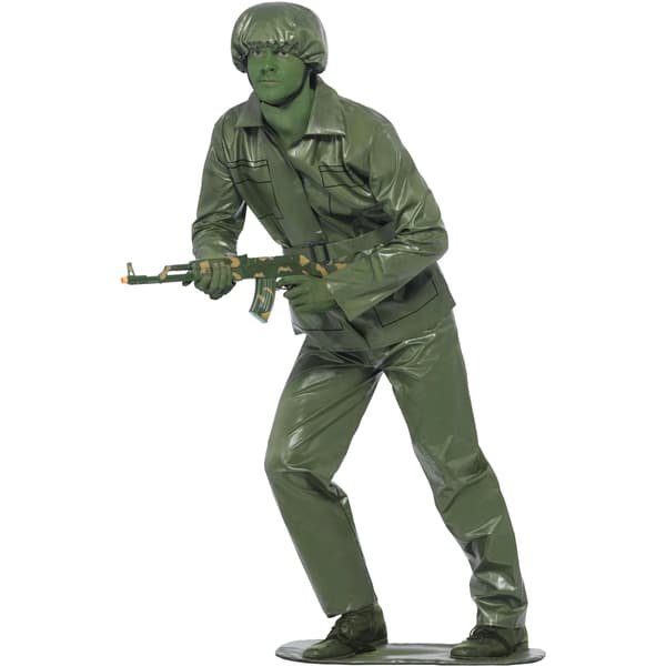 Smiffys Unisex Vuxen Soldat Kostym Set L Grön Green L