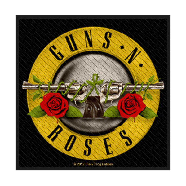 Guns N Roses Bullet Logo Patch One Size Svart/Gul Black/Yellow One Size