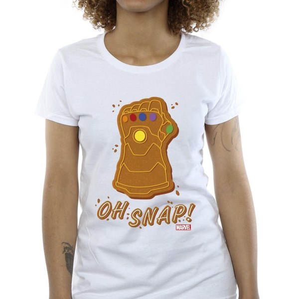 Marvel Dam/Ladies Thanos Oh Snap Cotton T-Shirt XL Vit White XL
