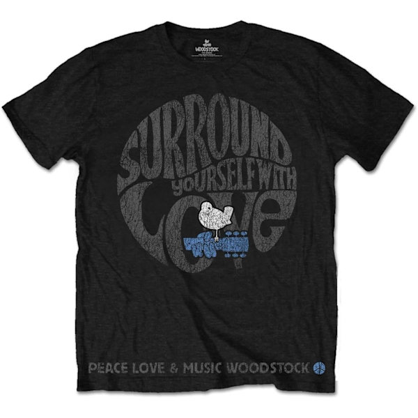 Woodstock Unisex Adult Surround Yourself Bomull T-shirt XL Svart Black XL