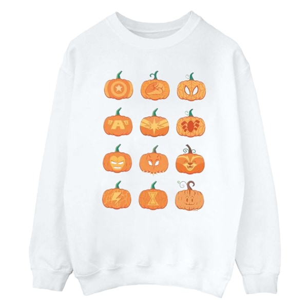 Marvel Girls Avengers Halloween Pumpa Sweatshirt 12-13 År White 12-13 Years