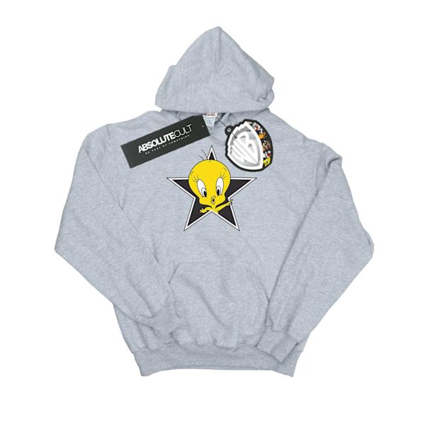 Looney Tunes Girls Tweety Pie Star Hoodie 5-6 år Sports Grey Sports Grey 5-6 Years