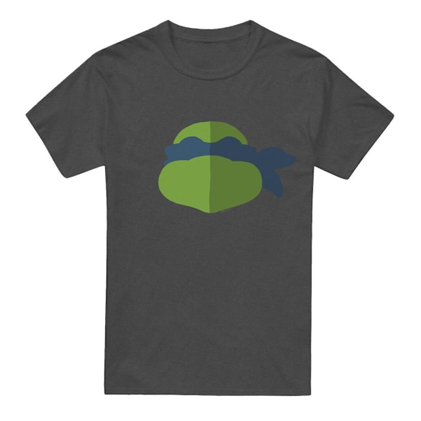 Teenage Mutant Ninja Turtles Unisex Vuxen Leonardo Ansikte T-Shirt Charcoal XXL