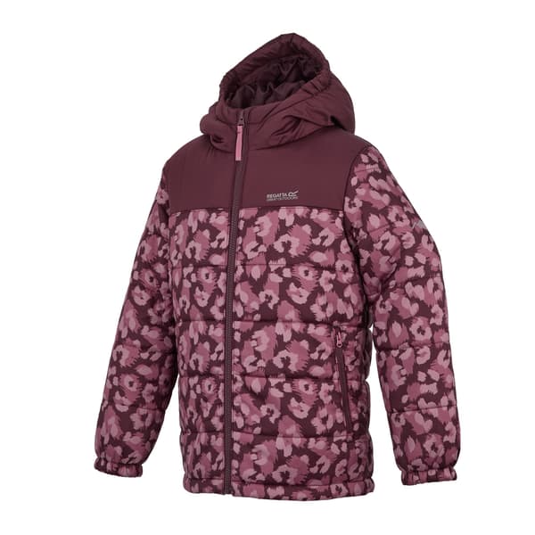 Regatta Barn/Kids Lofthouse Leopardmönstrad Vadderad Jacka 15 Fig/Violet 15-16 Years