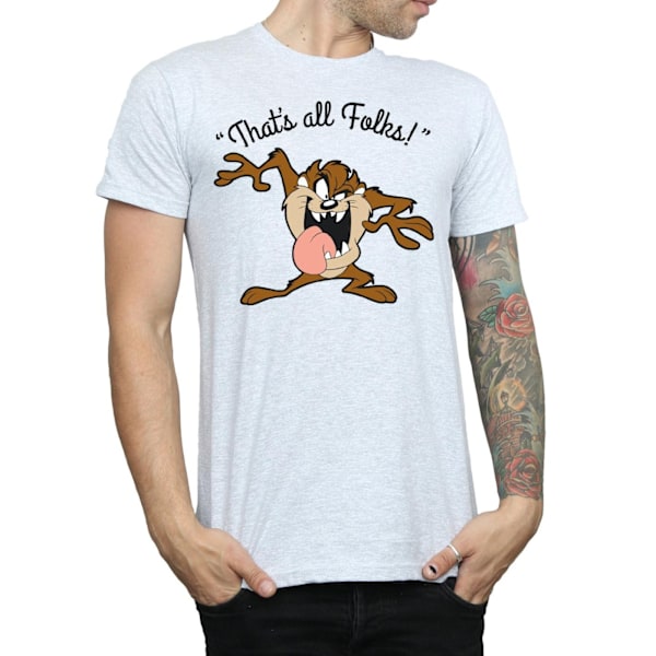 Looney Tunes Herr T-shirt i bomull med Taz, storlek XL, Sports Grey Sports Grey XL