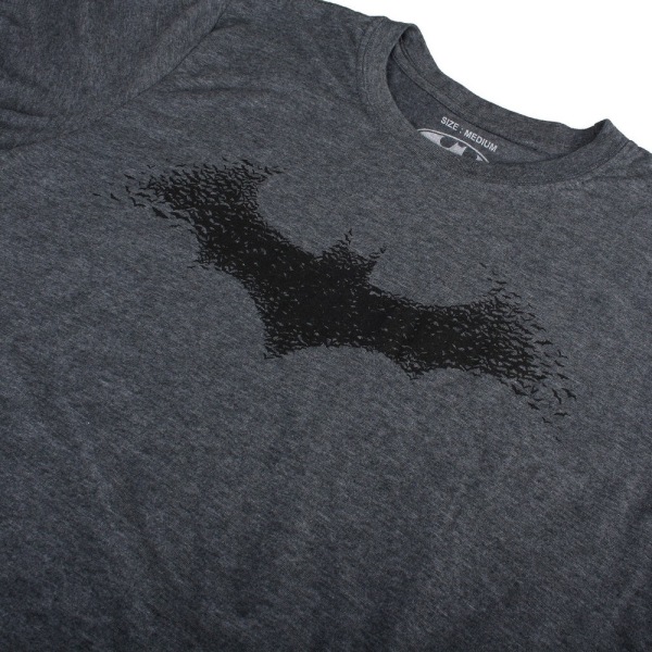 Batman Mens Logo Heather T-Shirt L Dark Heather Dark Heather L