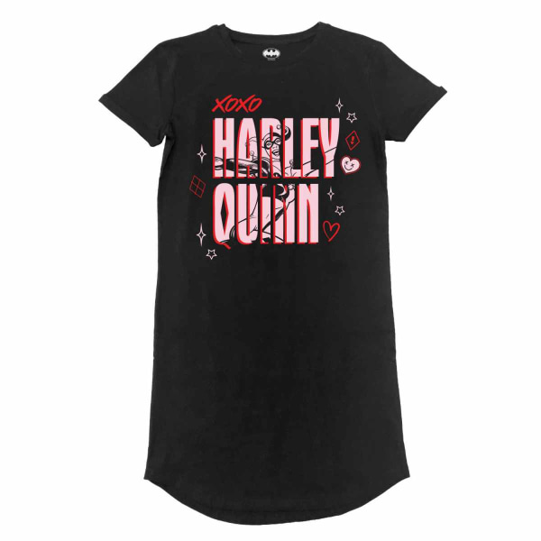 Batman Dam/Dam Harley Quinn T-Shirt Klänning XL Svart Black XL