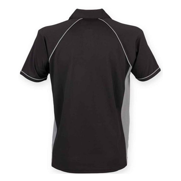 Finden And Hales Herr Performance Piped Polo Shirt XXL Grå/Svart Grey/Black XXL