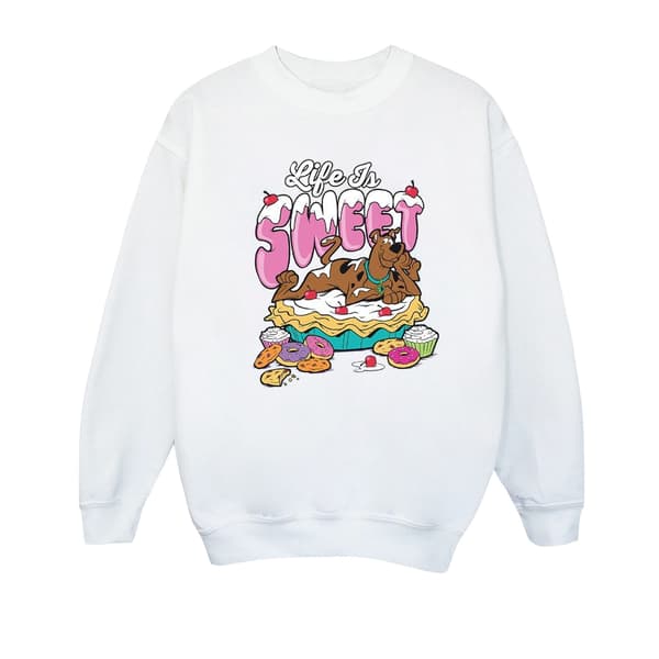 Scooby Doo Tjejer Livet Är Sött Sweatshirt 9-11 År Vit White 9-11 Years