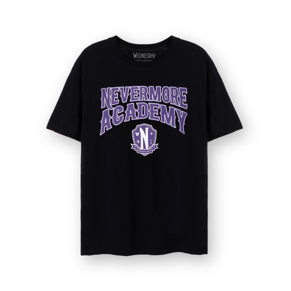 Onsdag Dam/Dam Nevermore Academy T-shirt M Svart Black M
