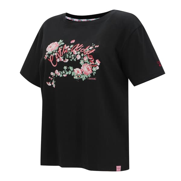 Regatta Dam Cath Kidston Blommig Oversized T-shirt 14 Black 14 UK