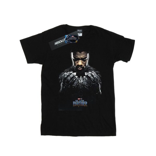 Marvel Girls Black Panther T´Challa Poster Bomull T-shirt 12-13 Black 12-13 Years