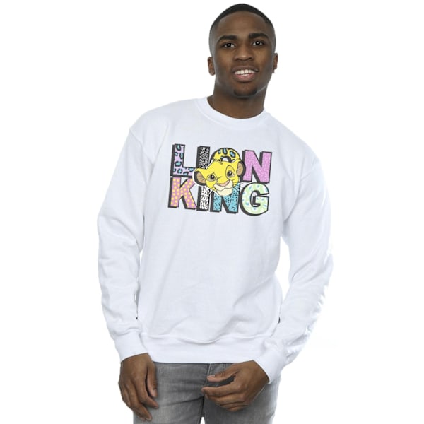 Disney Herr The Lion King Mönsterlogotyp Sweatshirt M Vit White M